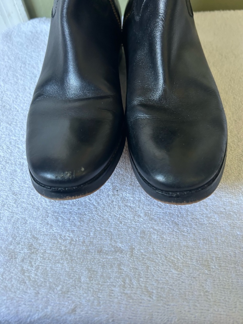 Michael Kors Black Leather Tall Boots with Brown Cuff and Gold MK - Picture 15 of 15